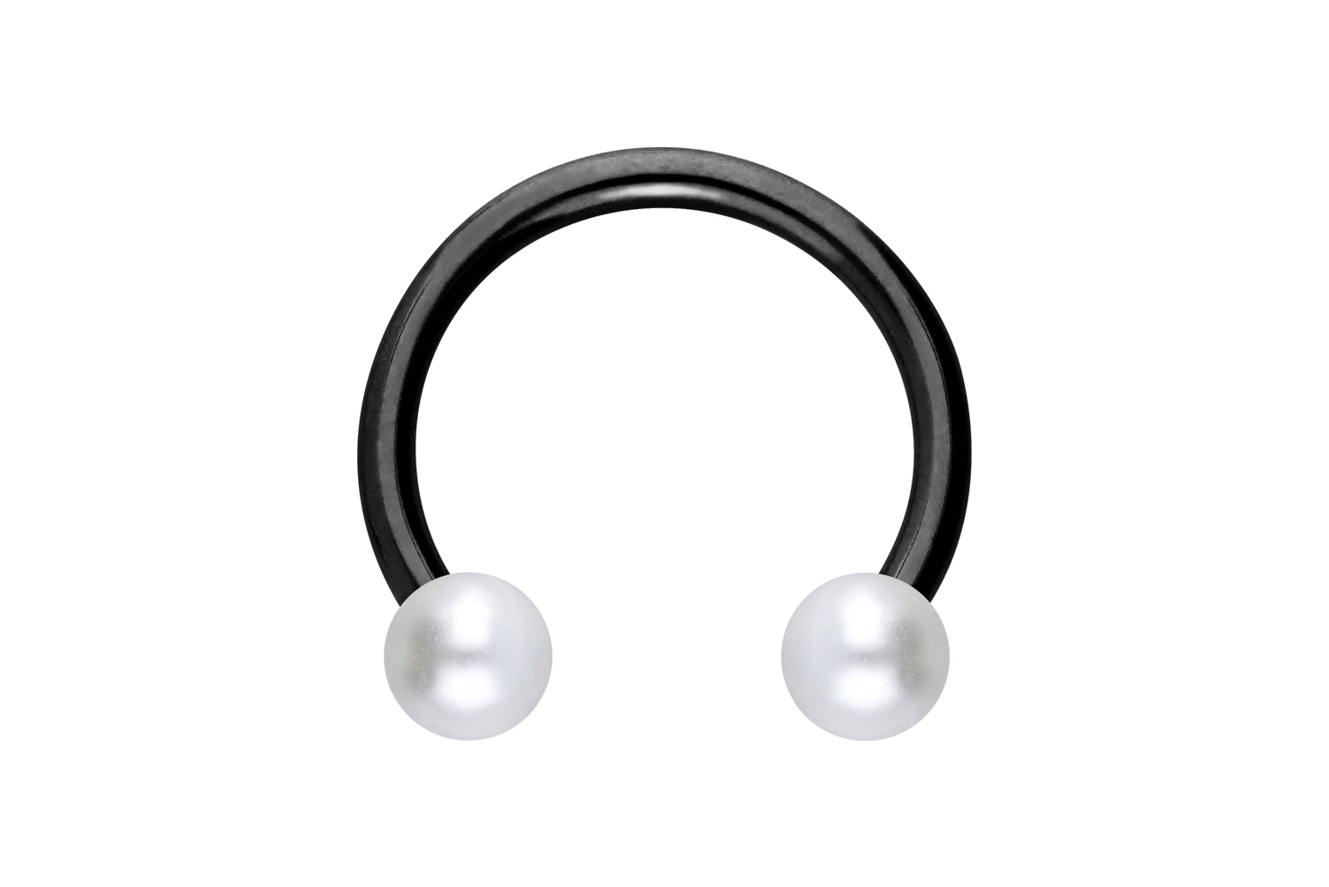 Titan Hufeisenring Piercing SYNTHETISCHE PERLEN